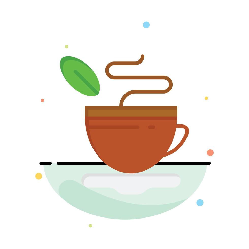 taza de té café caliente plantilla de logotipo de empresa color plano vector