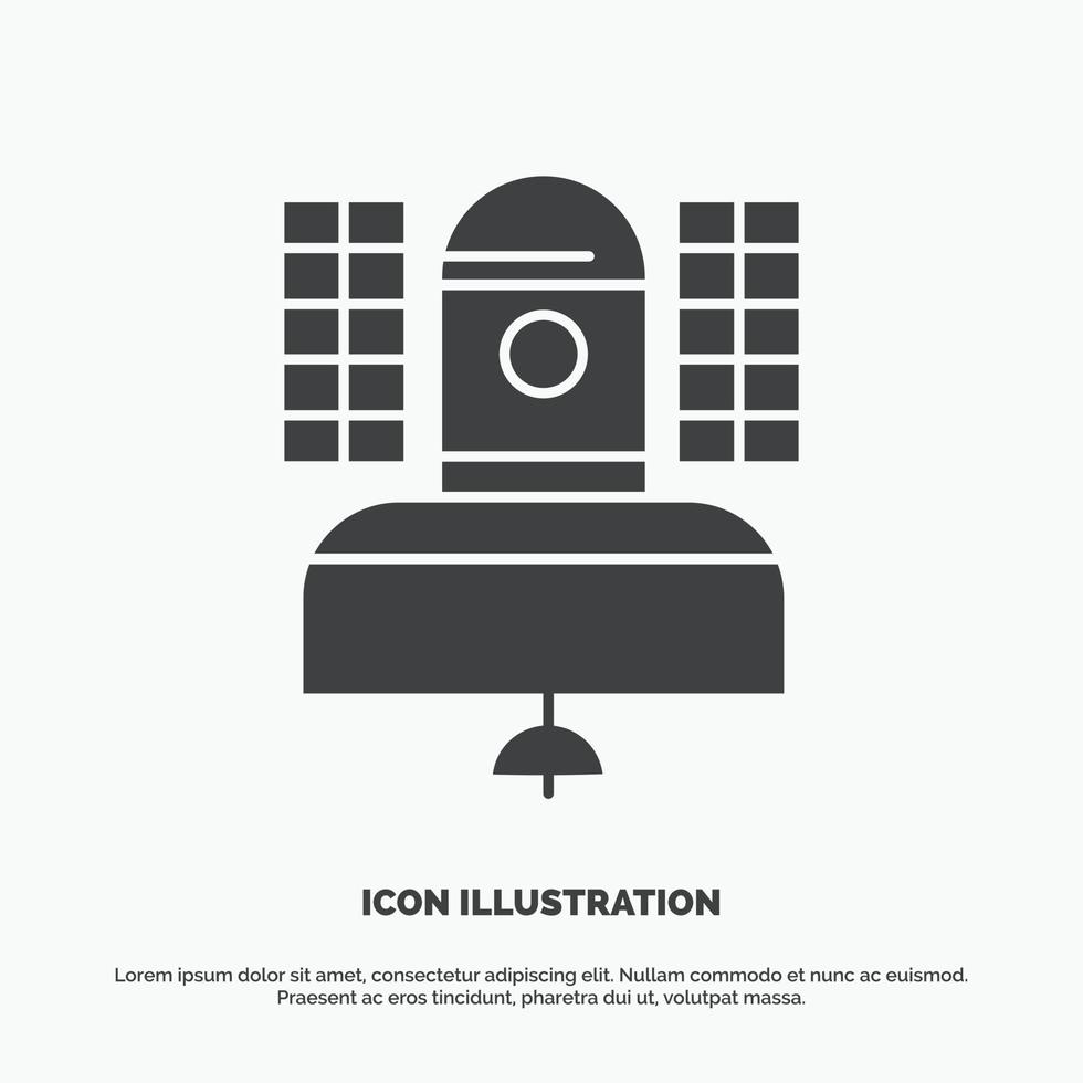 Satellite. broadcast. broadcasting. communication. telecommunication Icon. glyph vector gray symbol for UI and UX. website or mobile application