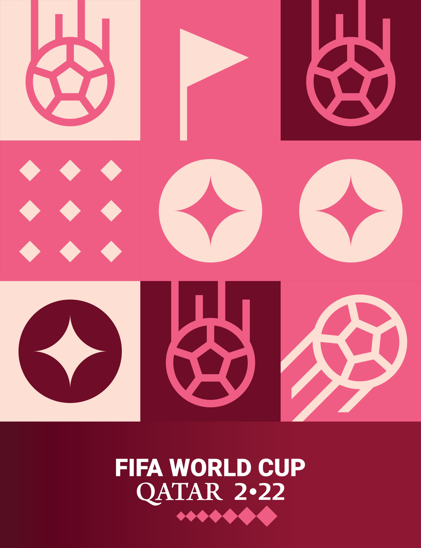 Bóng đá Doha Qatar 2022 sáng tạo: Bức poster hình học cho bóng đá Doha Qatar 2022 thực sự gây ấn tượng. Thiết kế đậm chất sáng tạo này đưa bạn đến thế giới bóng đá đầy màu sắc và hứng khởi, giúp bạn cảm nhận được nhịp đập của mùa World Cup sắp tới. Hãy truy cập trang web để xem chi tiết bức hình đẹp này nhé!