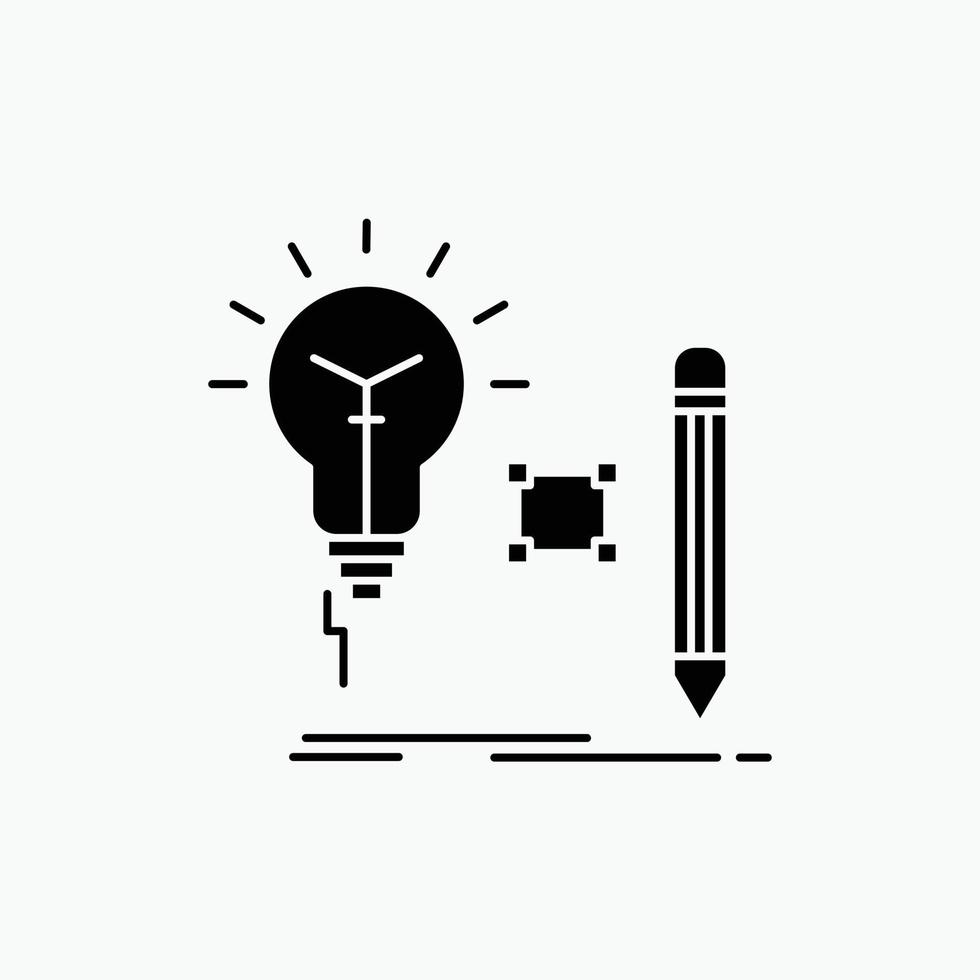 Idea. insight. key. lamp. lightbulb Glyph Icon. Vector isolated illustration