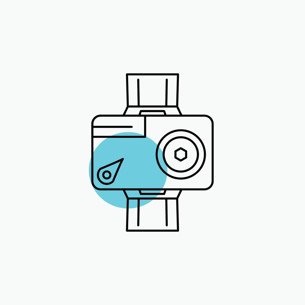 camera. action. digital. video. photo Line Icon vector