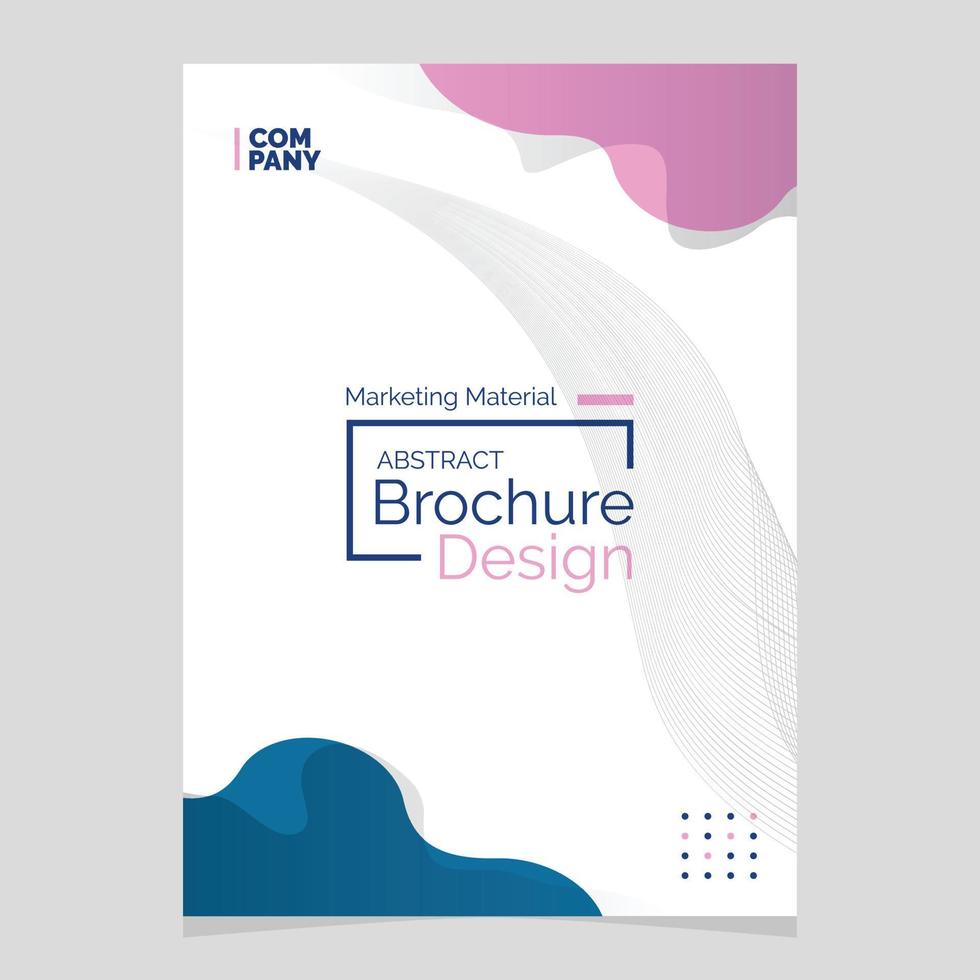 Abstract Brochure Design. Liquid Shape Blob Design Element. Marketing Material vector