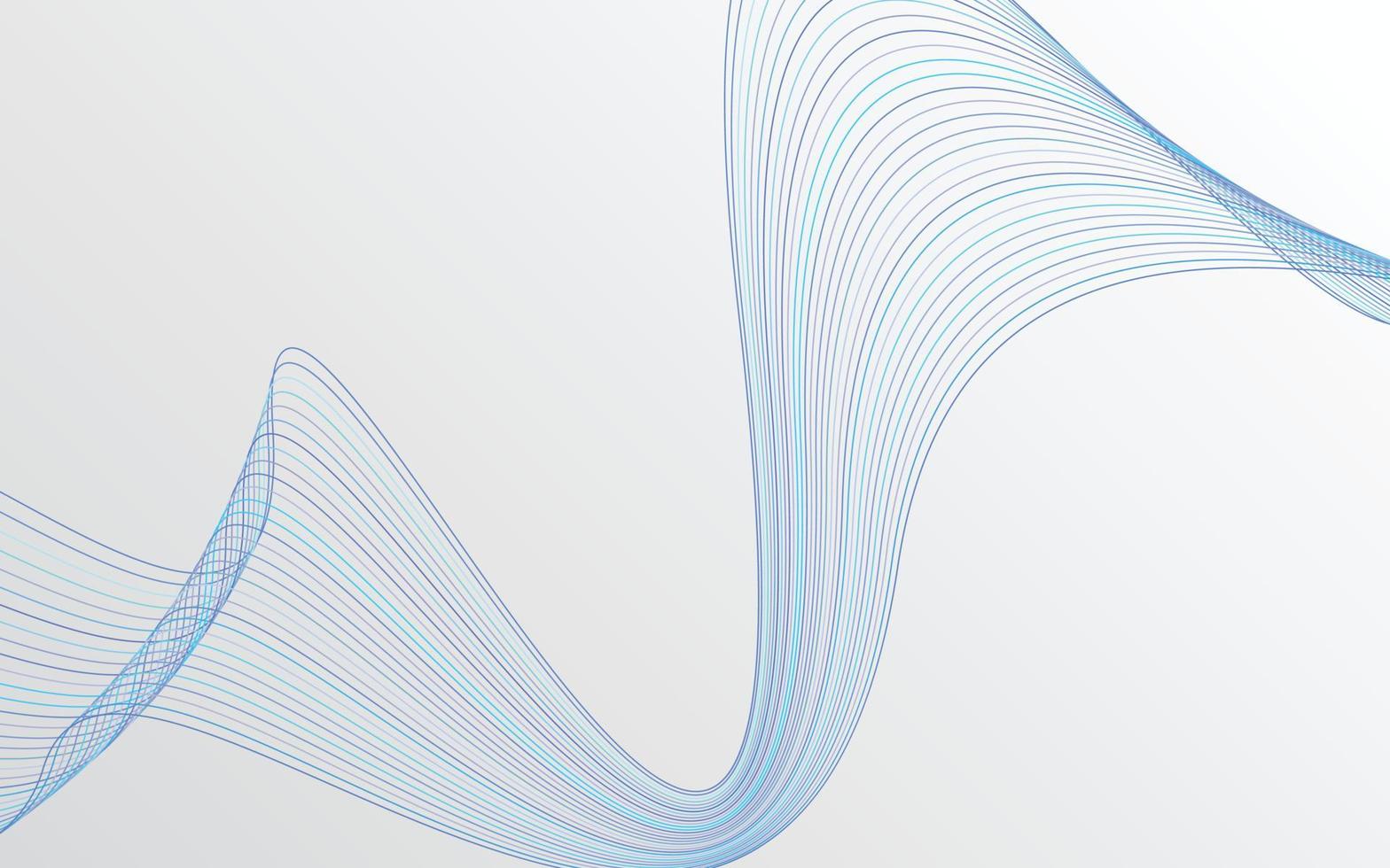 fondo de onda de línea de tecnología de color azul abstracto vector