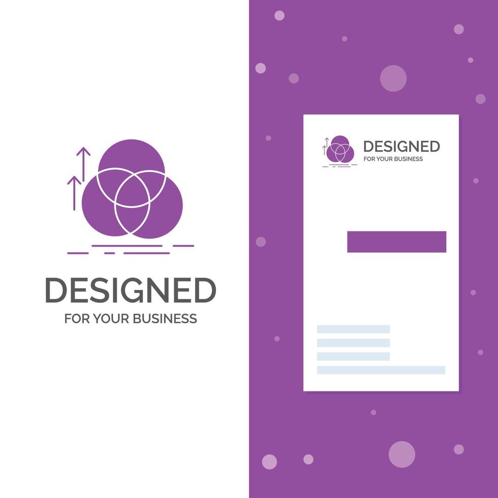 Business Logo for balance. circle. alignment. measurement. geometry. Vertical Purple Business .Visiting Card template. Creative background vector illustration