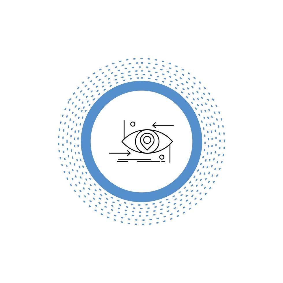 Advanced. future. gen. science. technology. eye Line Icon. Vector isolated illustration