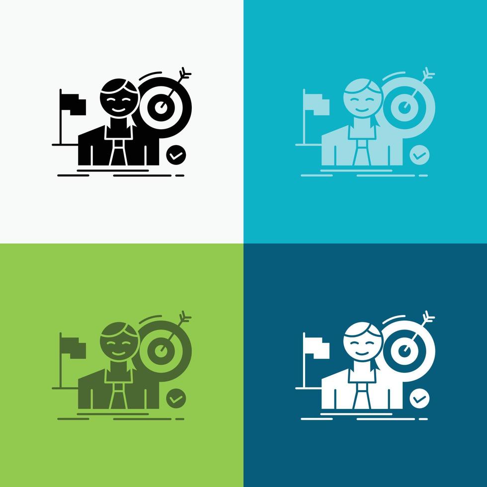 business. goal. hit. market. success Icon Over Various Background. glyph style design. designed for web and app. Eps 10 vector illustration