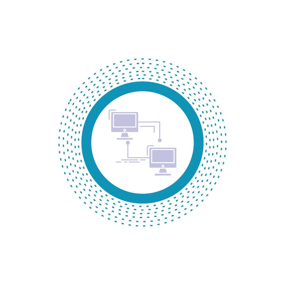 local. lan. connection. sync. computer Glyph Icon. Vector isolated illustration