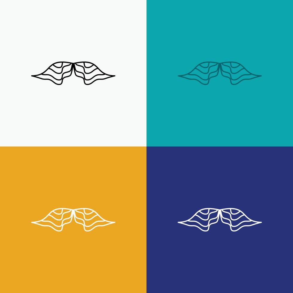 bigote. inconformista. movimiento masculino. icono de hombres sobre varios antecedentes. diseño de estilo de línea. diseñado para web y aplicación. eps 10 ilustración vectorial vector