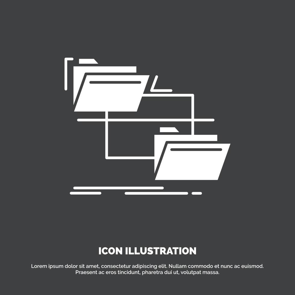 folder. file. management. move. copy Icon. glyph vector symbol for UI and UX. website or mobile application
