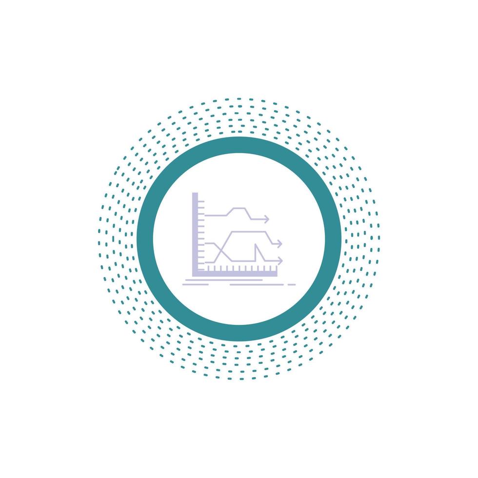 Arrows. forward. graph. market. prediction Glyph Icon. Vector isolated illustration