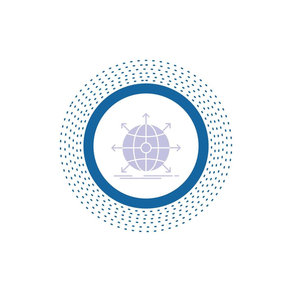 business. global. international. network. web Glyph Icon. Vector isolated illustration