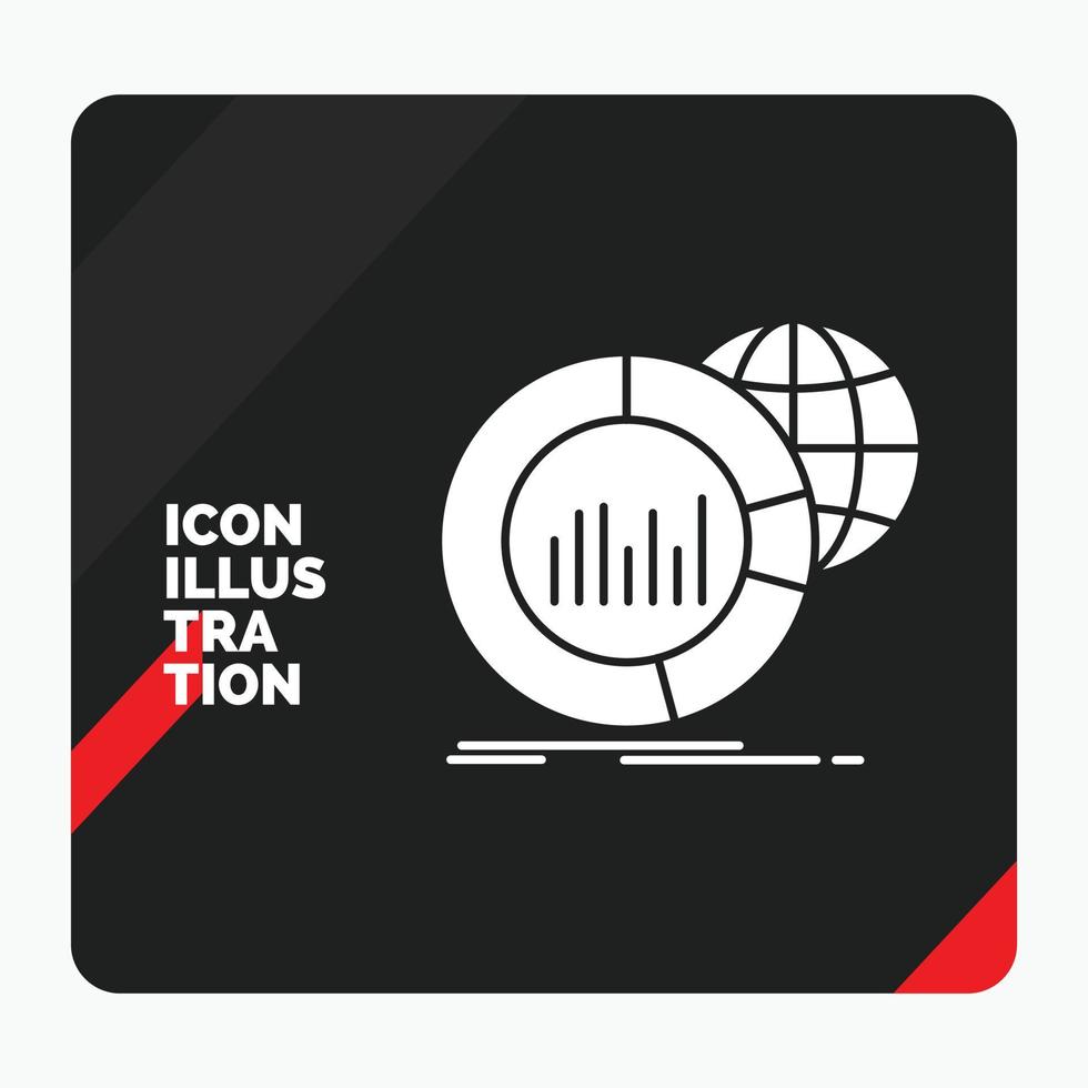 Red and Black Creative presentation Background for Big. chart. data. world. infographic Glyph Icon vector