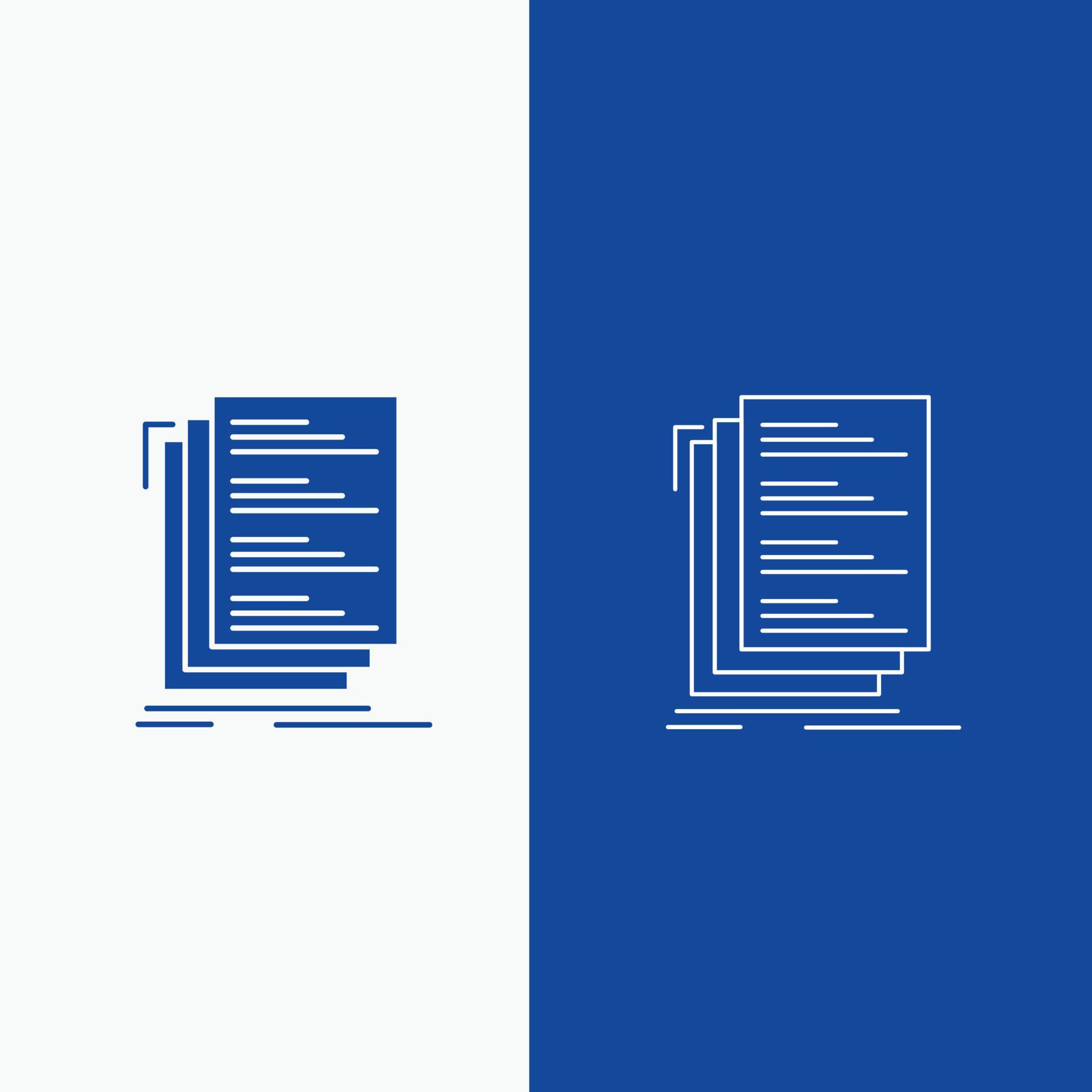 Code. coding. compile. files. list Line and Glyph web Button in Blue ...