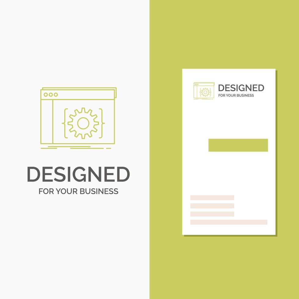 Business Logo for Api. app. coding. developer. software. Vertical Green Business .Visiting Card template. Creative background vector illustration