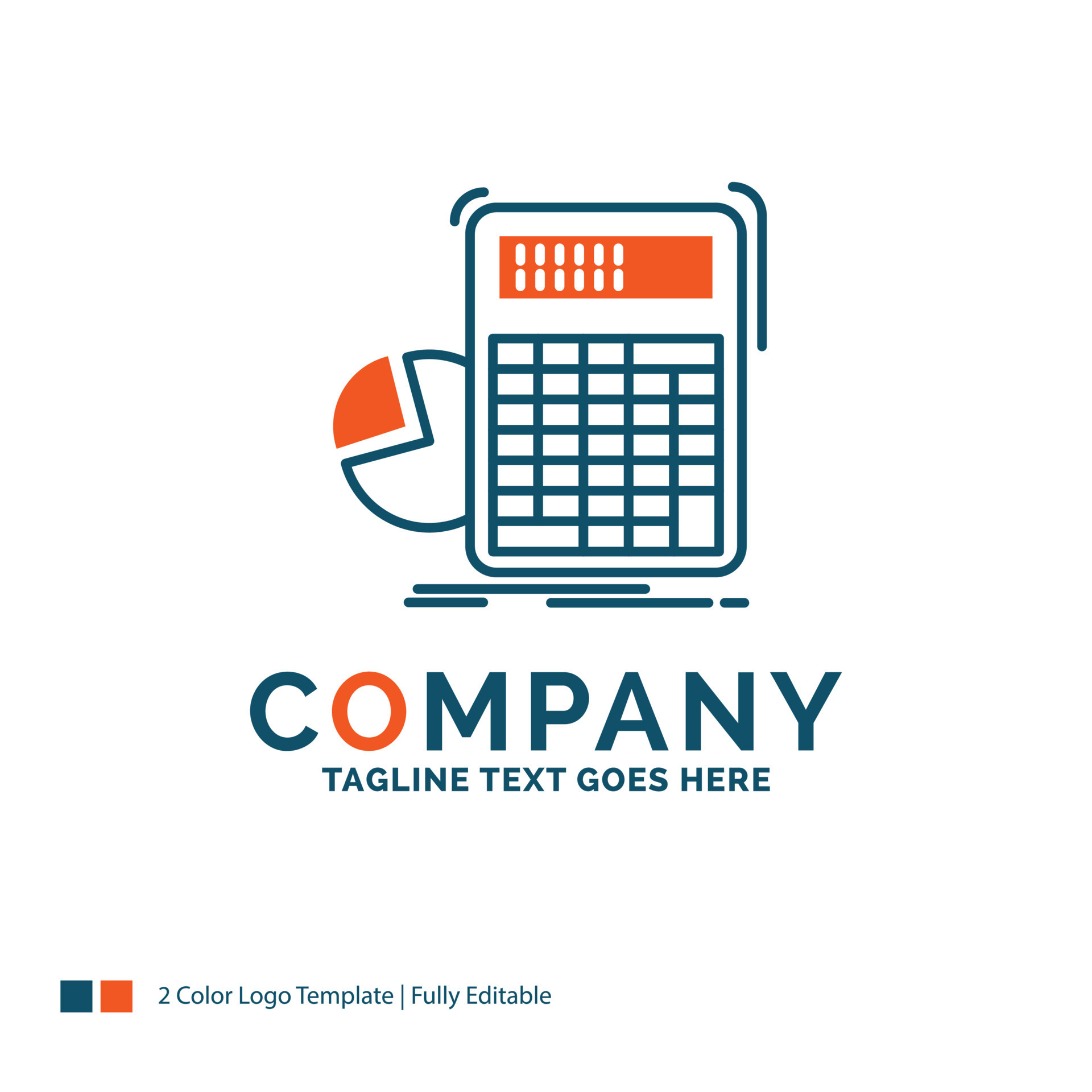 calculator. calculation. math. progress. graph Logo Design. Blue and