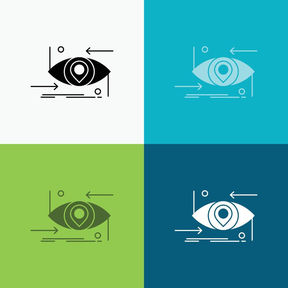 Advanced. future. gen. science. technology. eye Icon Over Various Background. glyph style design. designed for web and app. Eps 10 vector illustration