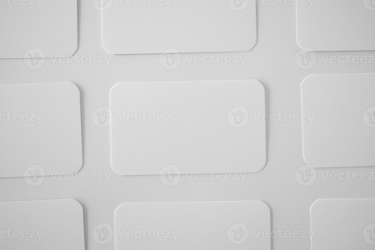 Mockup white business card on white background photo