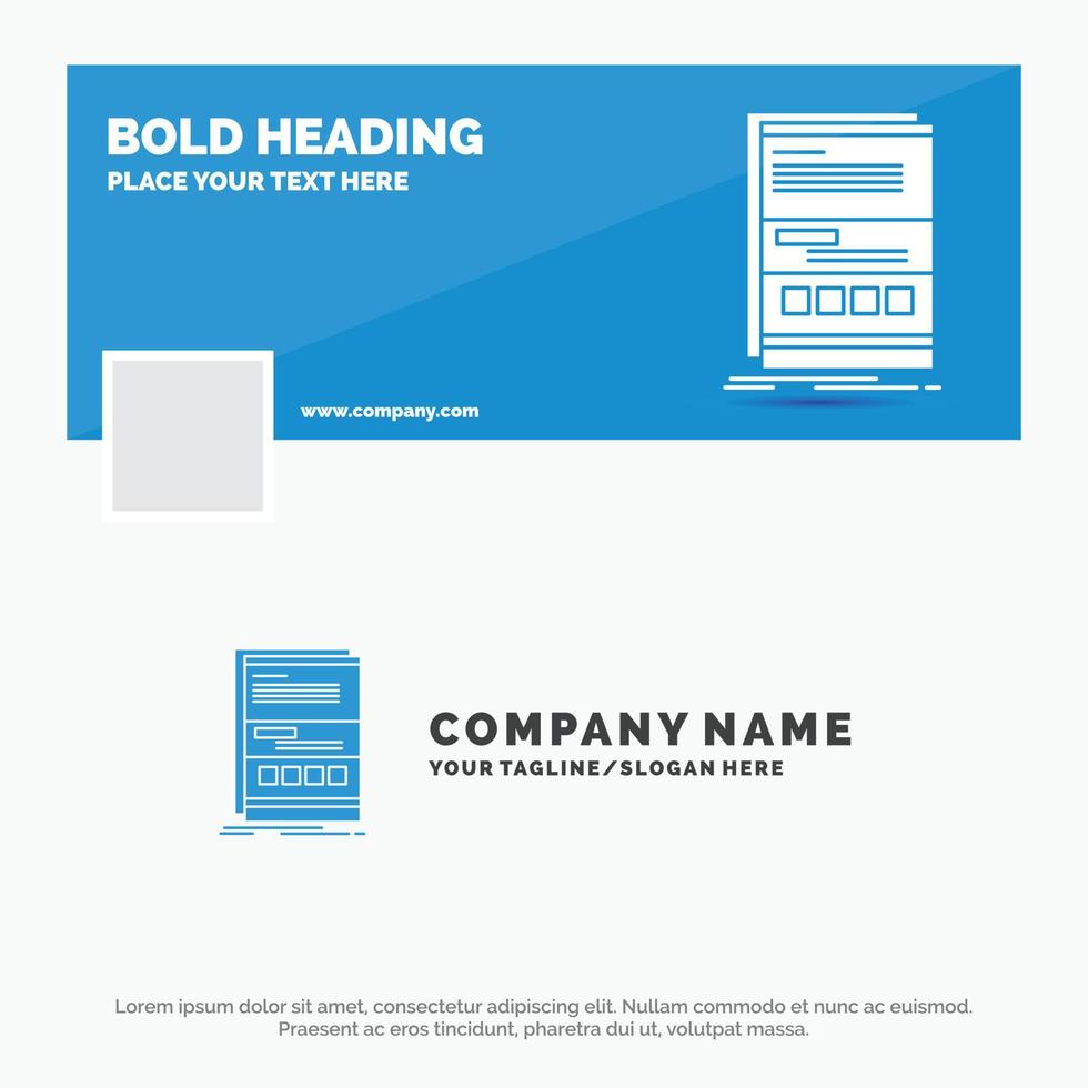 Blue Business Logo Template for Browser. dynamic. internet. page. responsive. Facebook Timeline Banner Design. vector web banner background illustration