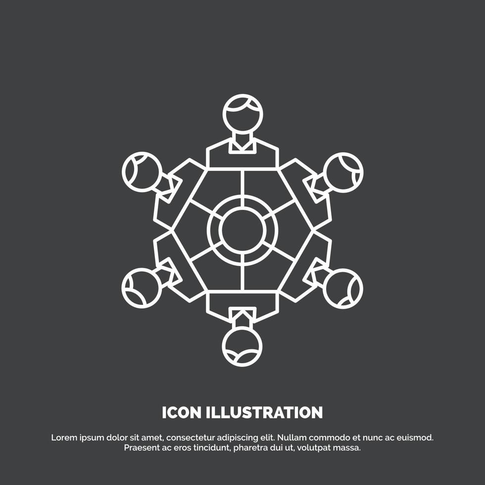 Cooperation. friends. game. games. playing Icon. Line vector symbol for UI and UX. website or mobile application