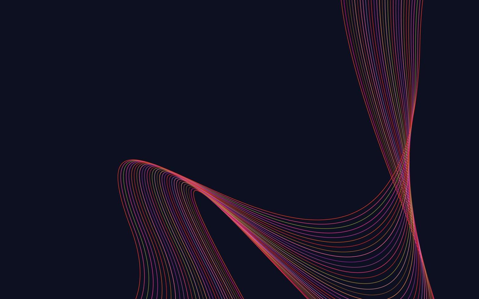 fondo de onda de línea de tecnología de color rojo abstracto vector