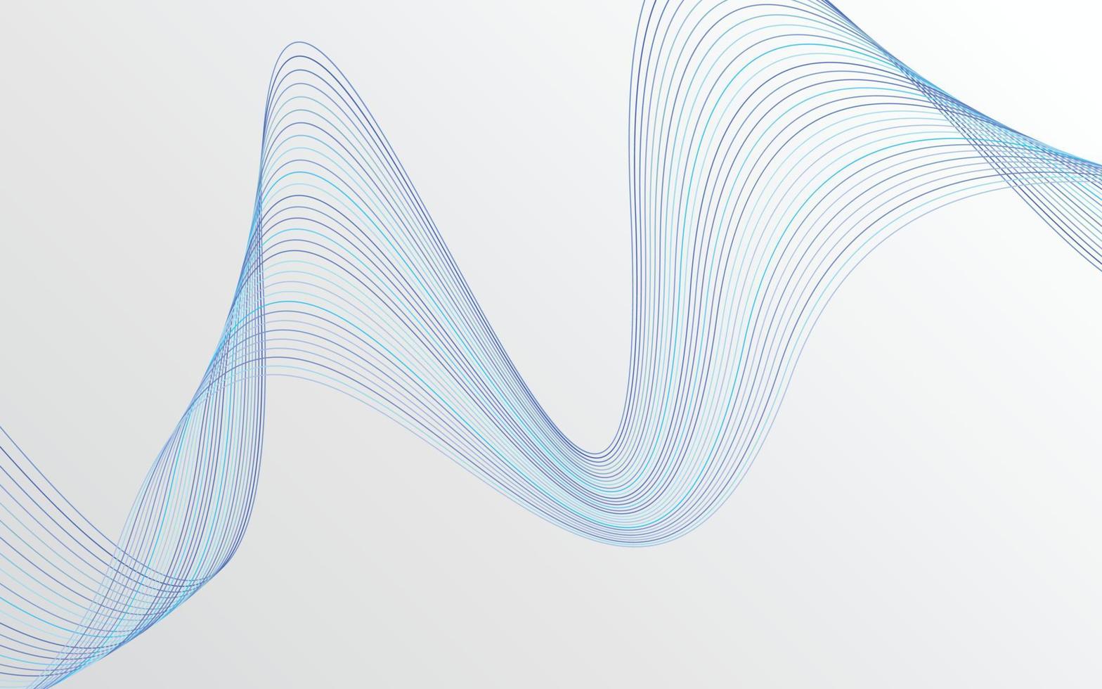 Wave of the blue colored lines. High resolution vector