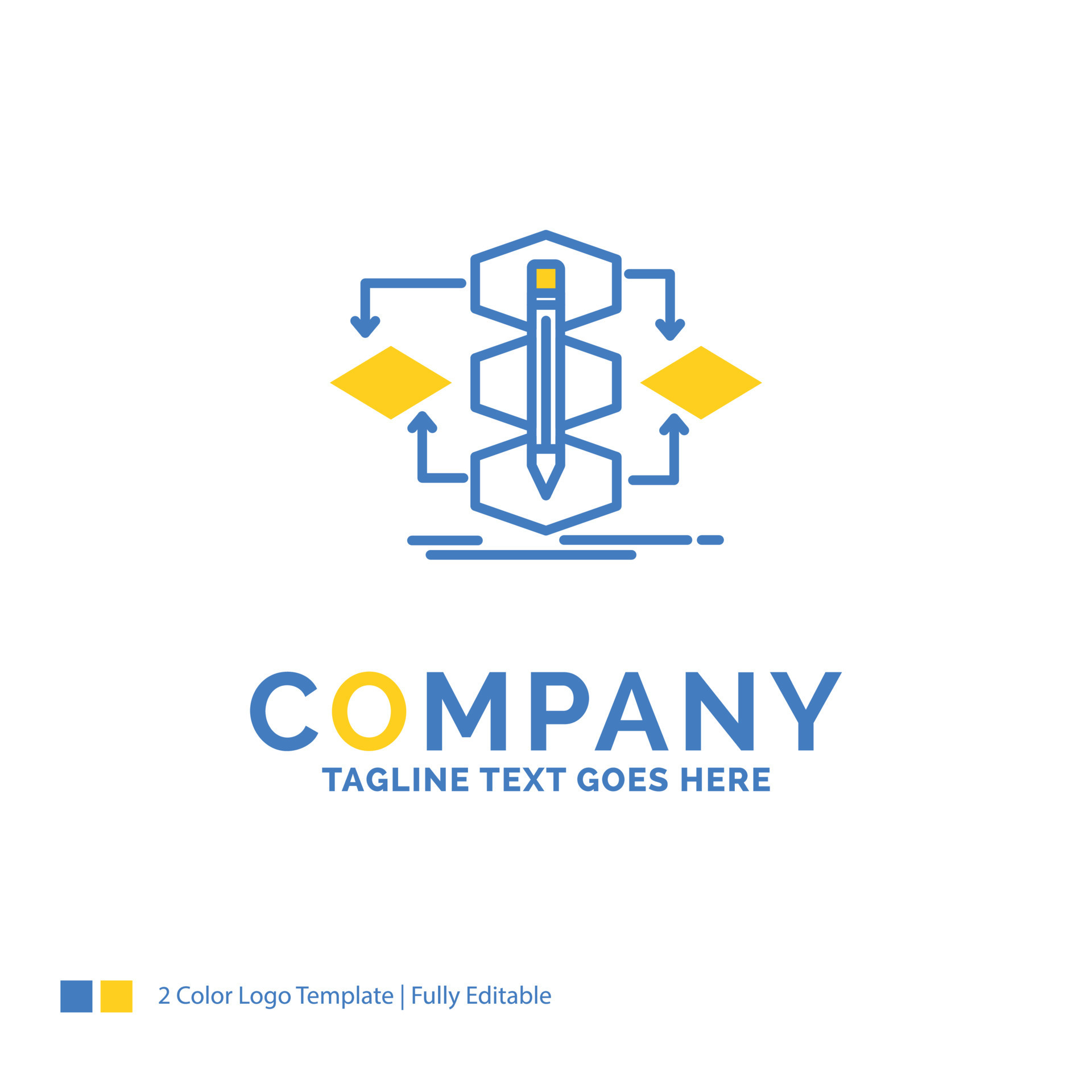 Algorithm. design. method. model. process Blue Yellow Business Logo ...
