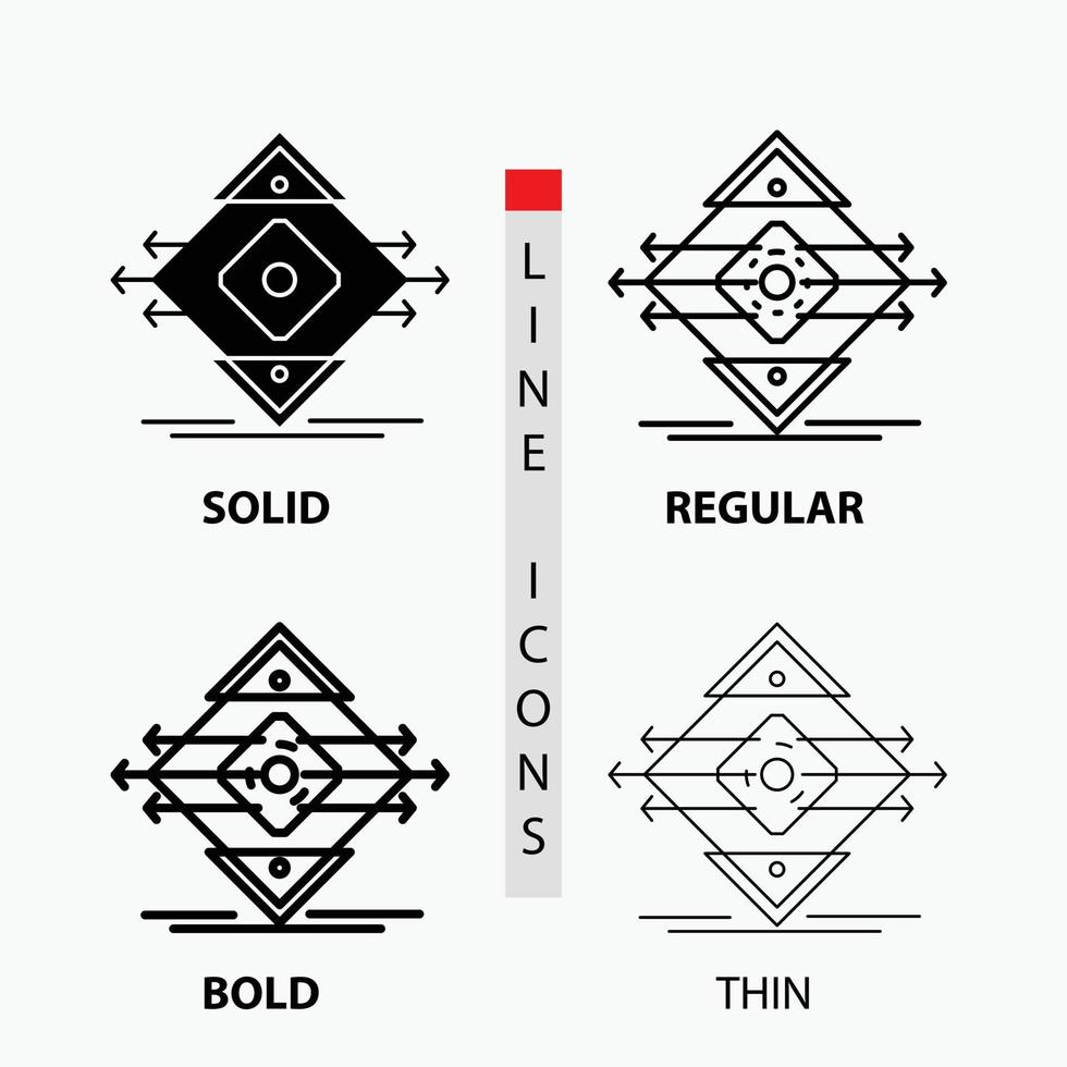 Traffic. Lane. road. sign. safety Icon in Thin. Regular. Bold Line and Glyph Style. Vector illustration