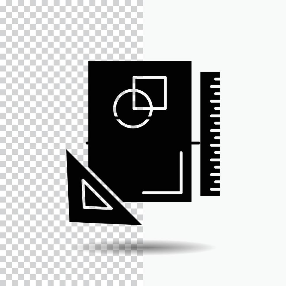 Design. layout. page. sketch. sketching Glyph Icon on Transparent Background. Black Icon vector