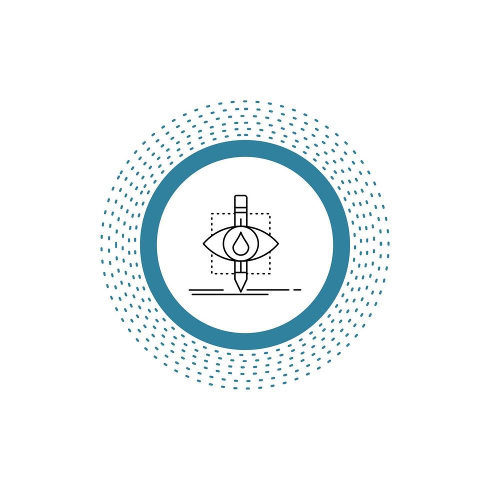Ecology. monitoring. pollution. research. science Line Icon. Vector isolated illustration