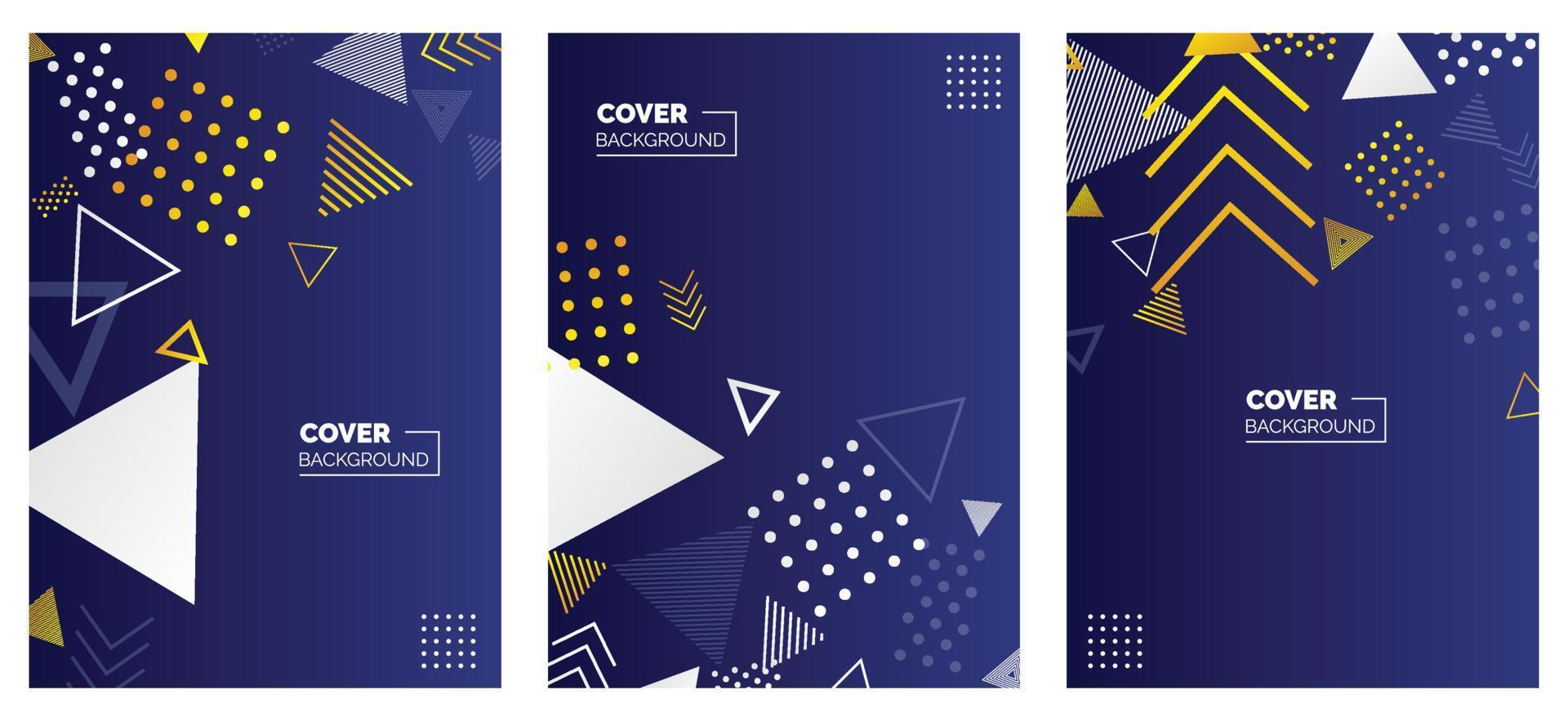 Placard templates set with abstract shapes. 80s memphis geometric style flat and line design elements. Retro art for a4 covers. banners. flyers and posters. Eps10 vector illustrations