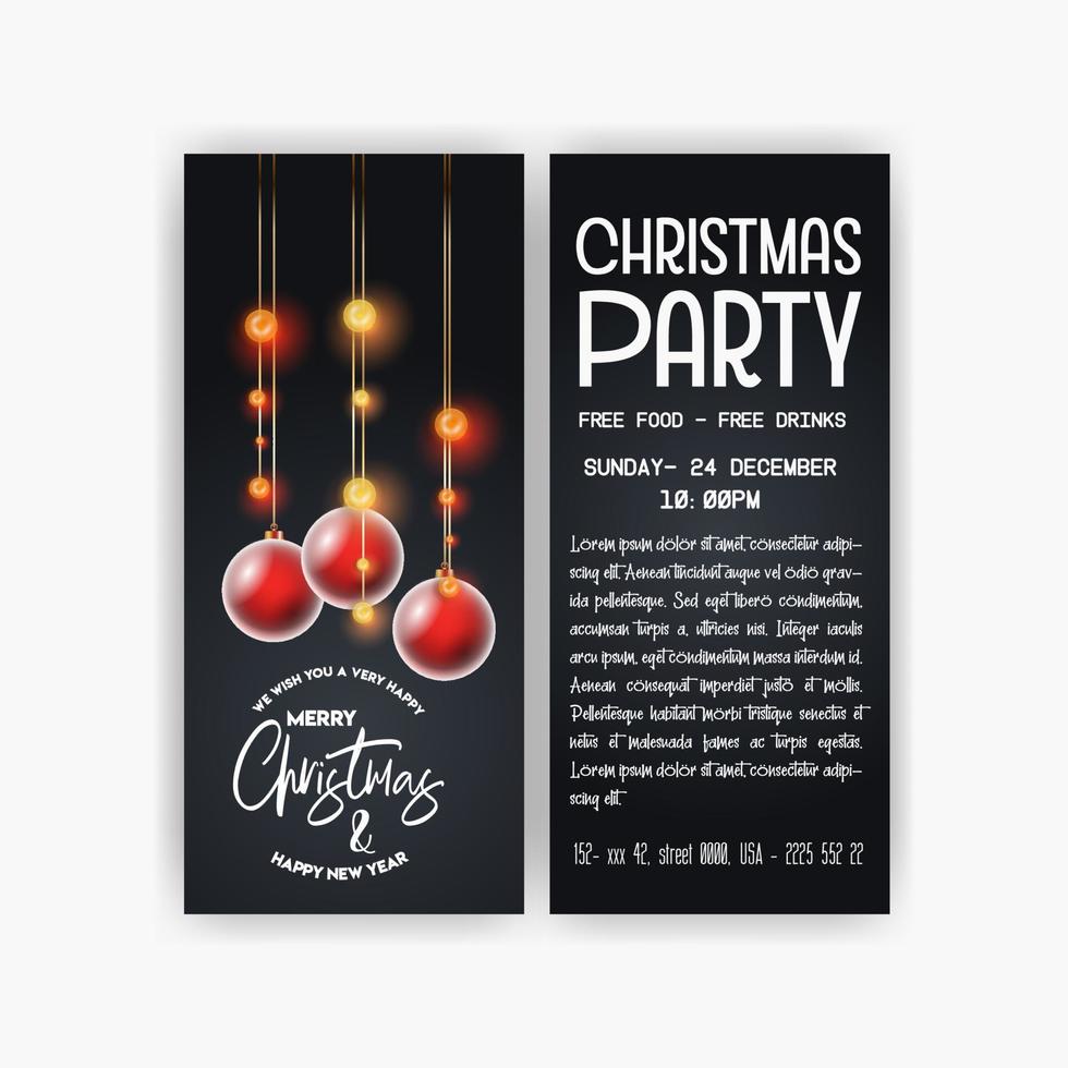 Christmas Banner with Elegant Decoration vector