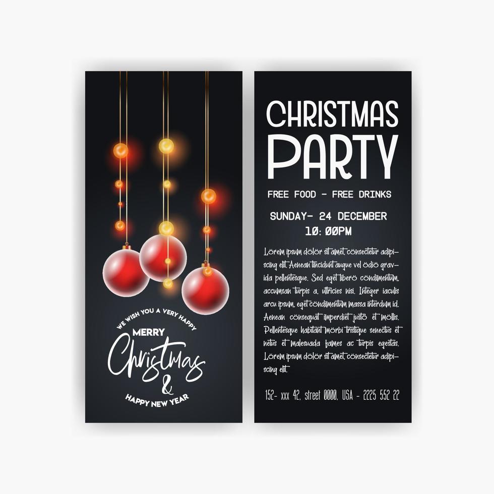 banner navideño con decoración elegante vector