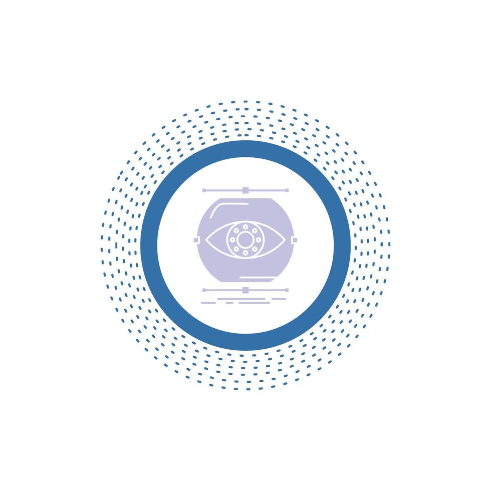 visualize. conception. monitoring. monitoring. vision Glyph Icon. Vector isolated illustration