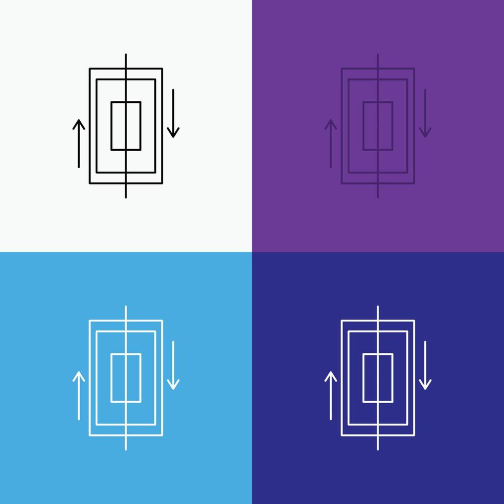 sync. synchronization. data. phone. smartphone Icon Over Various Background. Line style design. designed for web and app. Eps 10 vector illustration