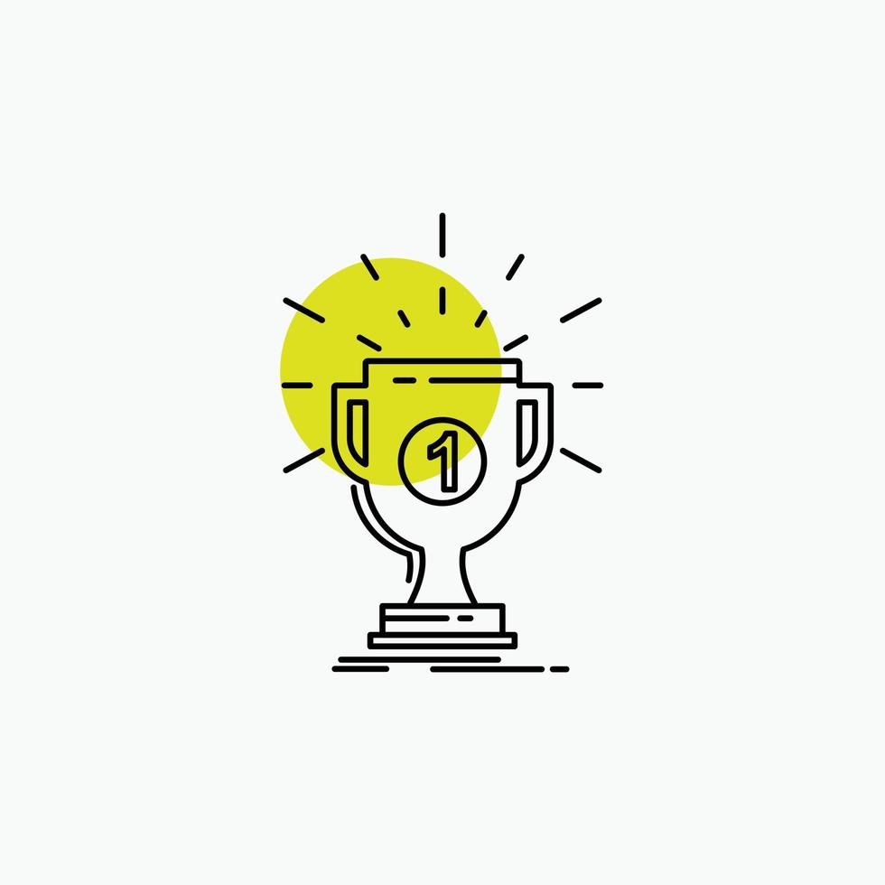 award. cup. prize. reward. victory Line Icon vector