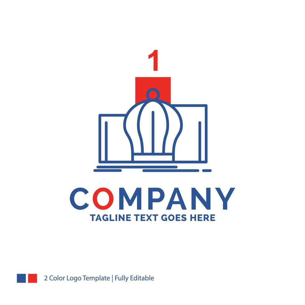 Company Name Logo Design For Crown. king. leadership. monarchy. royal. Blue and red Brand Name Design with place for Tagline. Abstract Creative Logo template for Small and Large Business. vector