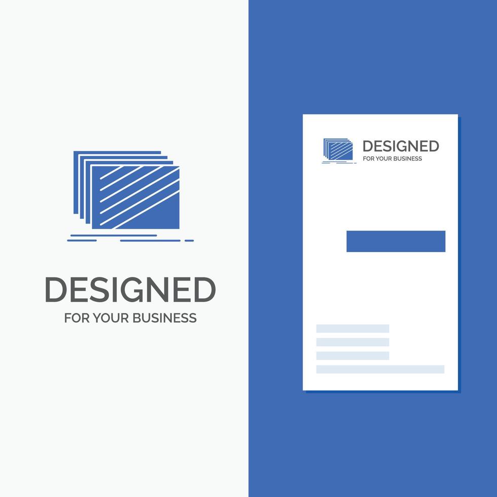 Business Logo for Design. layer. layout. texture. textures. Vertical Blue Business .Visiting Card template. vector
