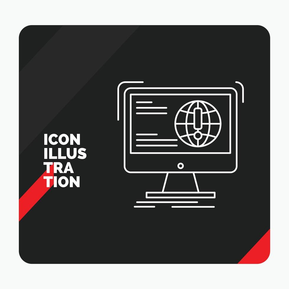 Red and Black Creative presentation Background for information. content. development. website. web Line Icon vector