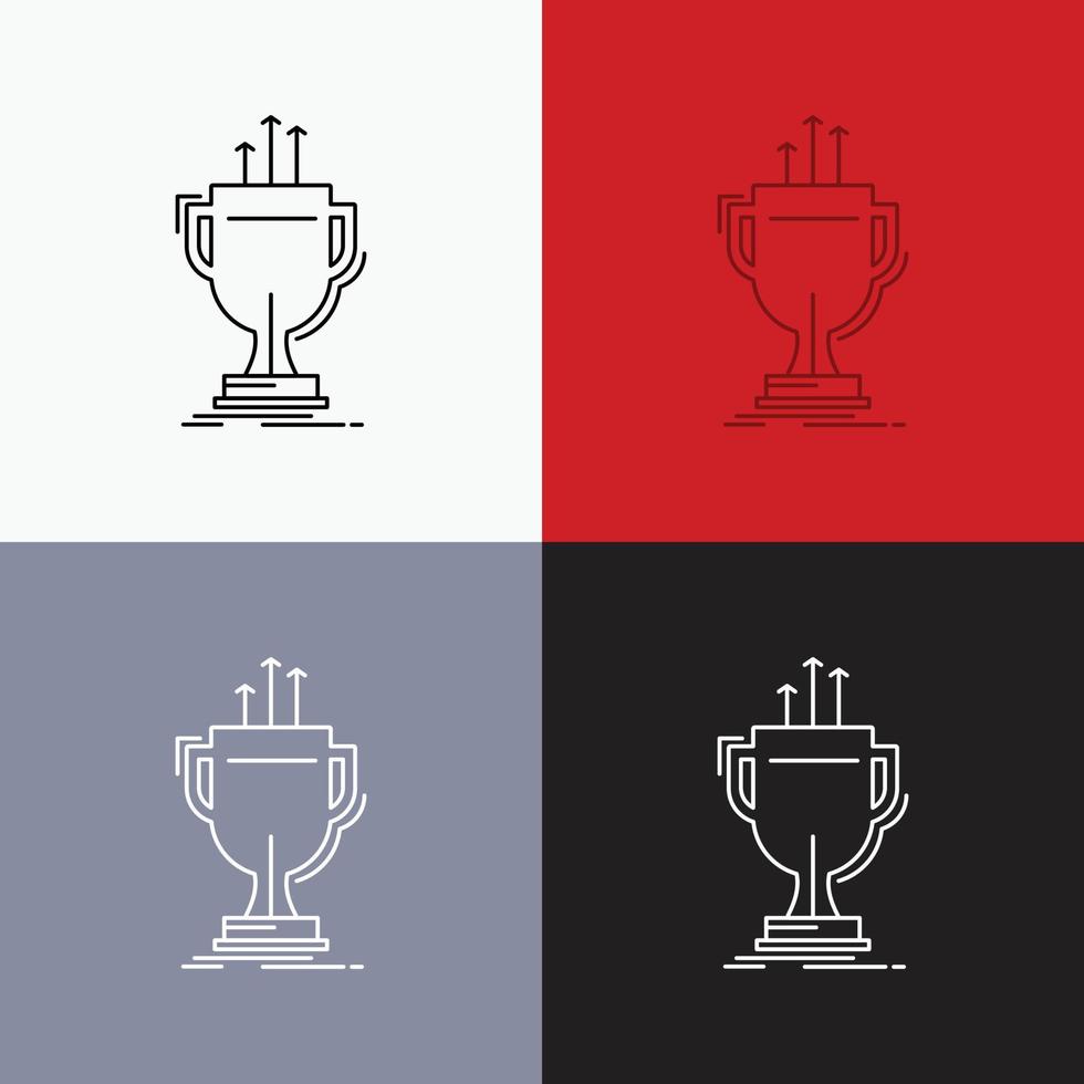 award. competitive. cup. edge. prize Icon Over Various Background. Line style design. designed for web and app. Eps 10 vector illustration