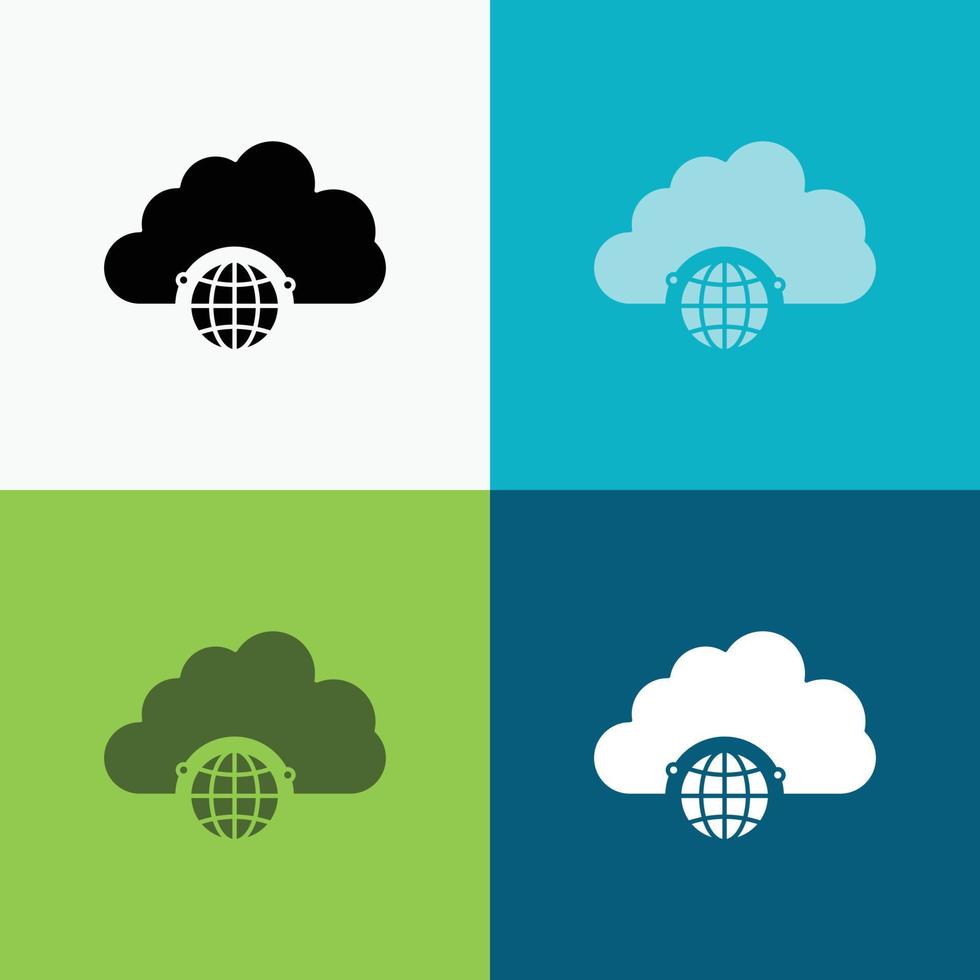 network. city. globe. hub. infrastructure Icon Over Various Background. glyph style design. designed for web and app. Eps 10 vector illustration