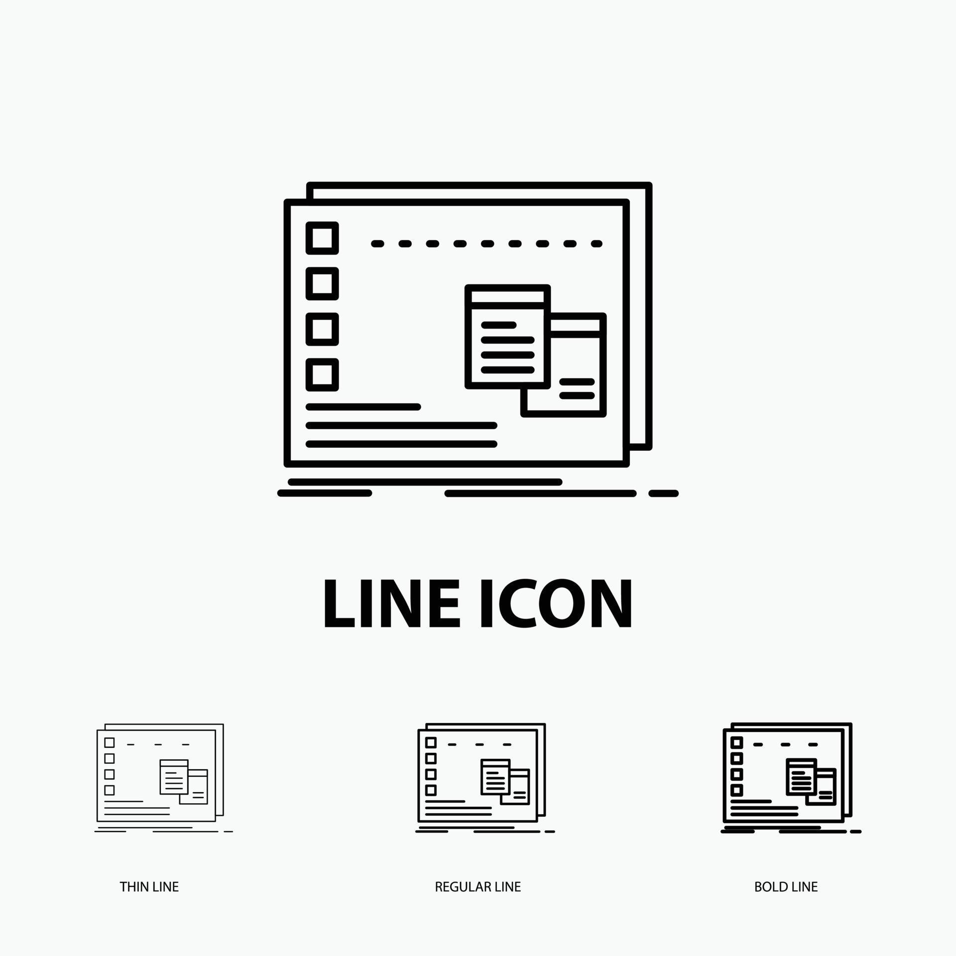 Window. Mac. operational. os. program Icon in Thin. Regular and Bold ...
