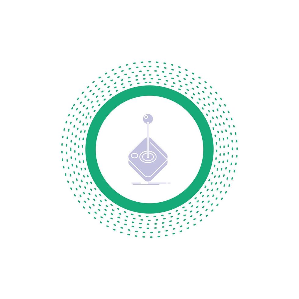 Arcade. game. gaming. joystick. stick Glyph Icon. Vector isolated illustration