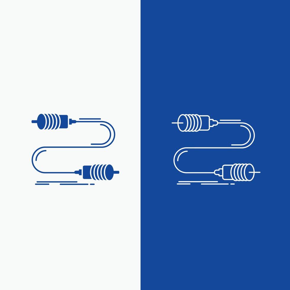 Buzz. communication. interaction. marketing. wire Line and Glyph web Button in Blue color Vertical Banner for UI and UX. website or mobile application vector