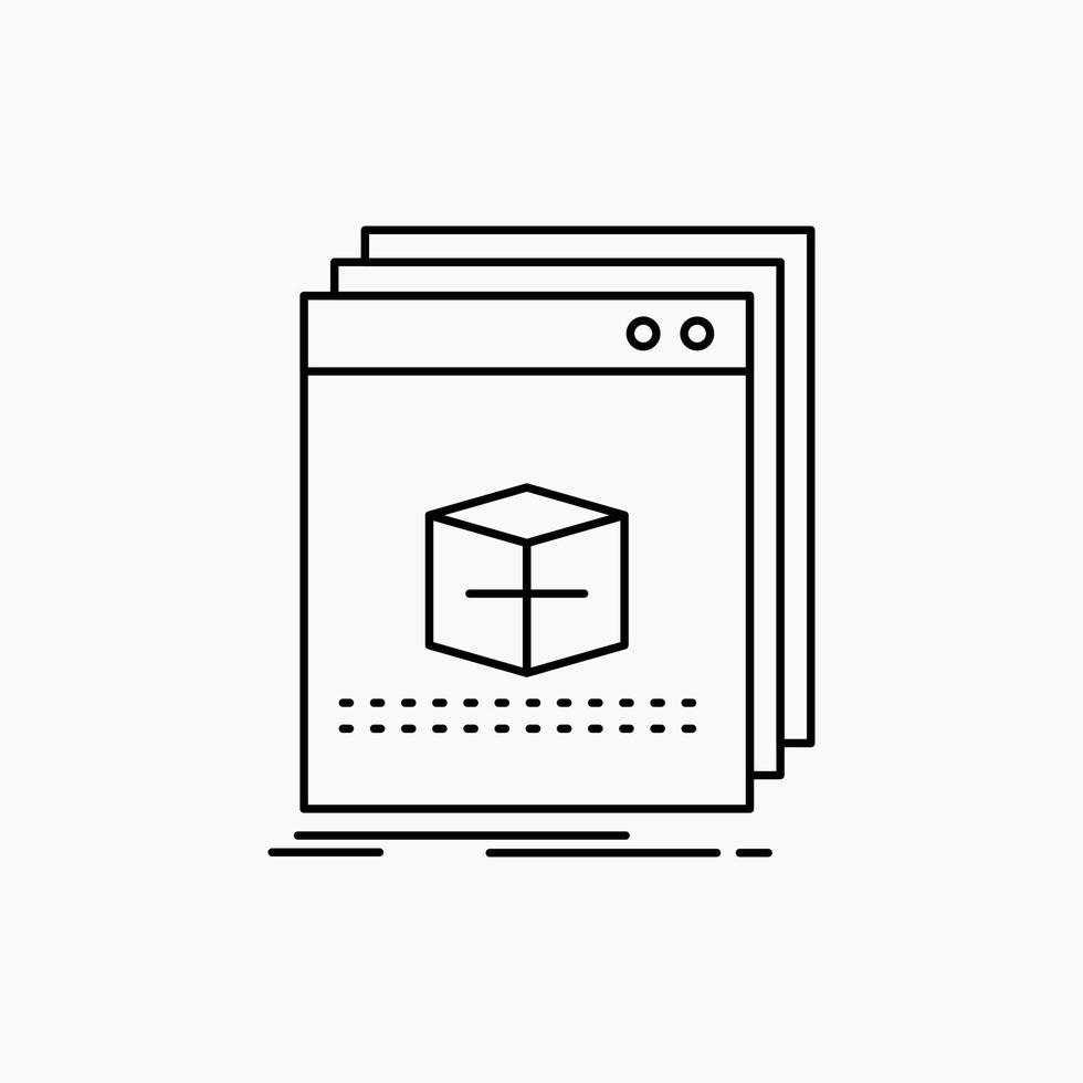 software. App. application. file. program Line Icon. Vector isolated illustration
