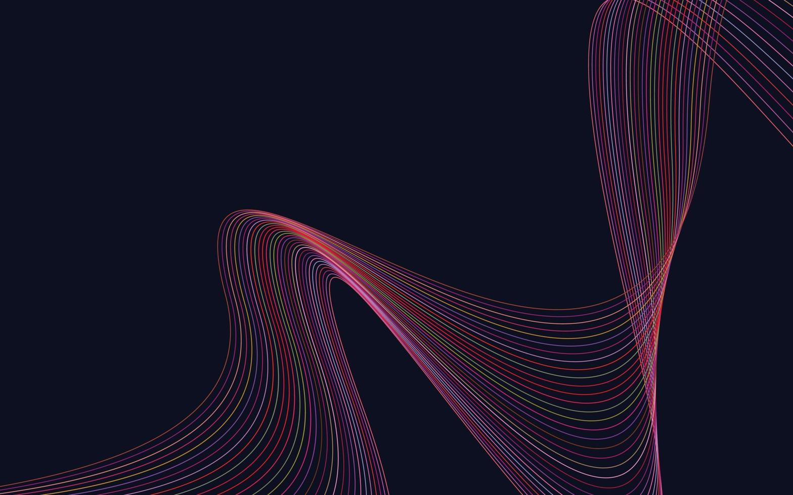 fondo de onda de línea de tecnología de color rojo abstracto vector