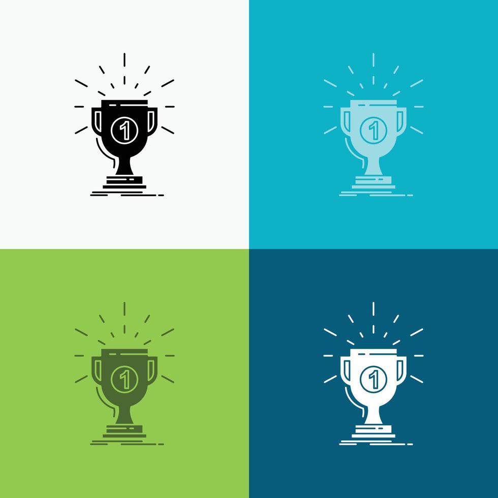 award. cup. prize. reward. victory Icon Over Various Background. glyph style design. designed for web and app. Eps 10 vector illustration