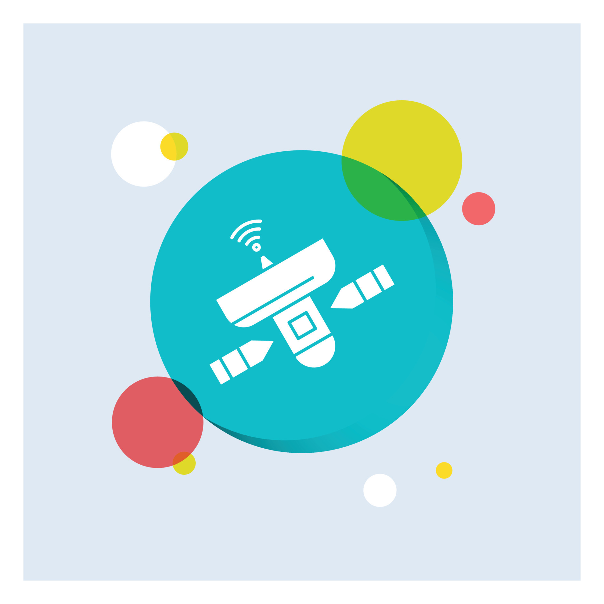 Satellite Antenna Radar Space Signal White Glyph Icon Colorful satellite-antenna-radar-space-signal-white-glyph-icon-colorful