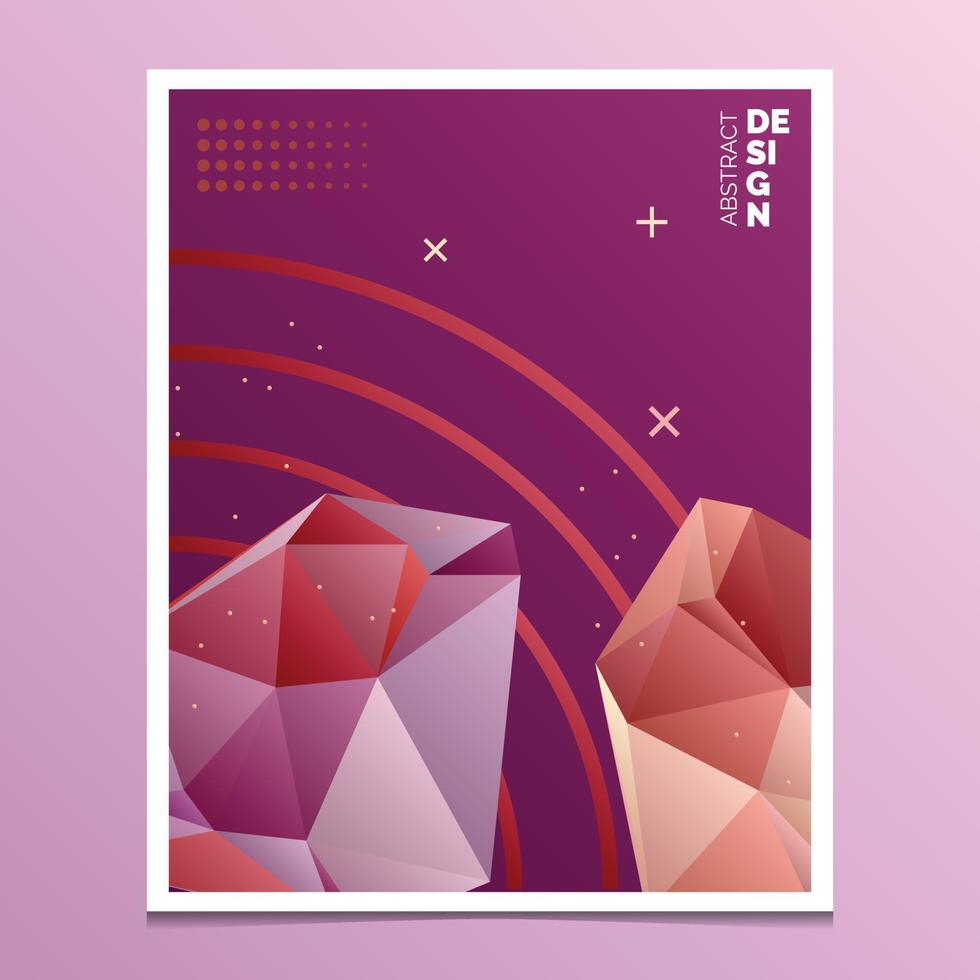 Abstract composition. A4 brochure cover design. Title sheet model. Polygonal space icon. Vector front page font. Ad banner form texture
