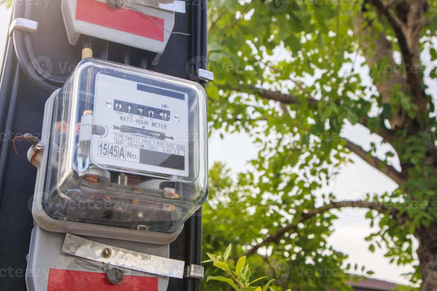 medidor de caja de energía eléctrica para uso doméstico foto