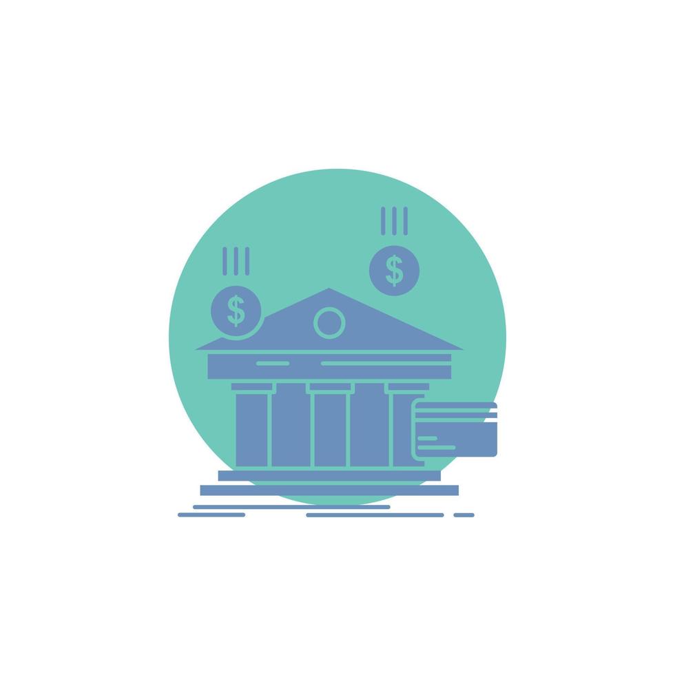 bank. payments. banking. financial. money Glyph Icon. vector